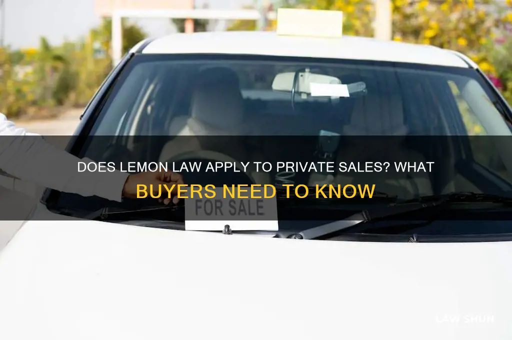 does lemon law affects private sales