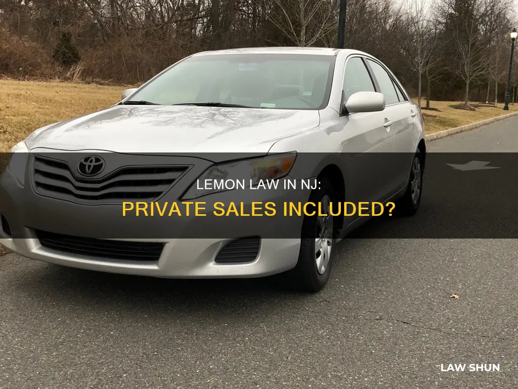 does lemon law apply to private sales in nj