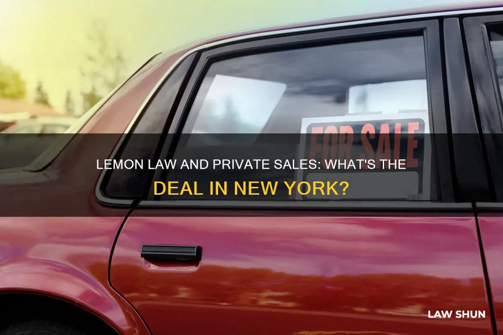 does lemon law apply to private sales in ny