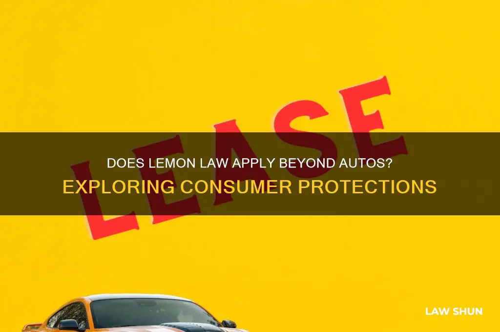 does lemon law only referr to autos