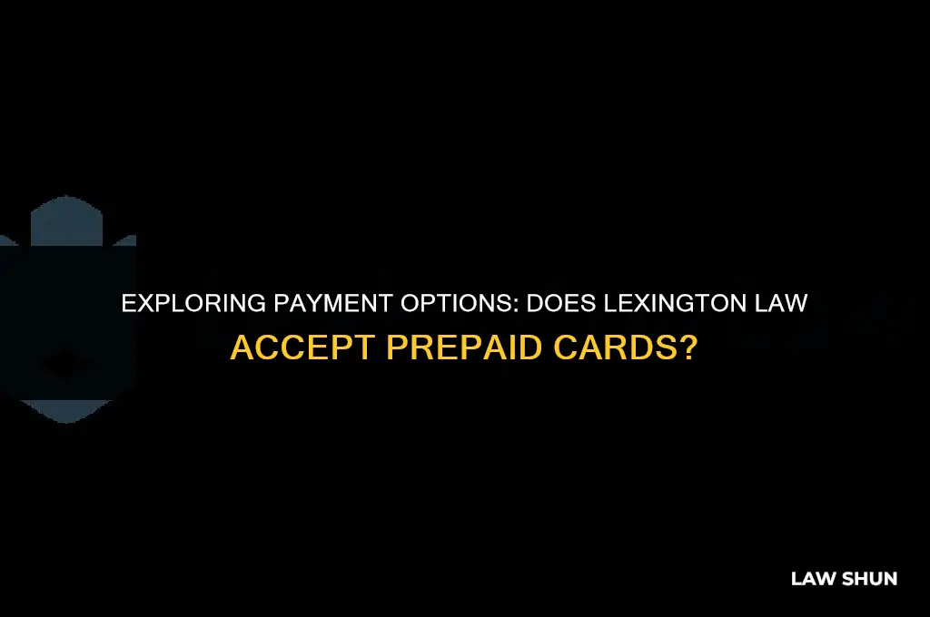does lexington law accept prepaid cards