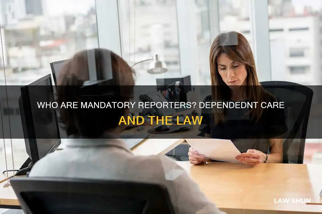 does mandated reporter law apply to dependednts care