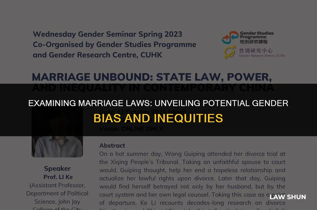 does marriage law discriminate against women