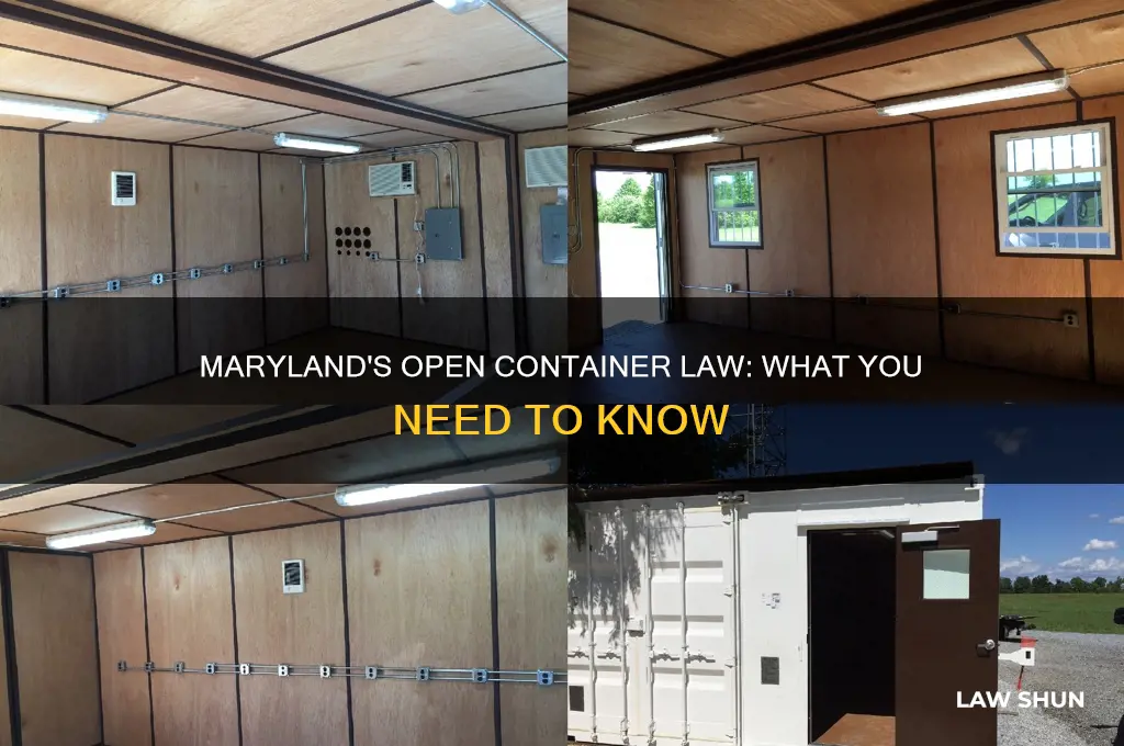 does maryland have an open container law