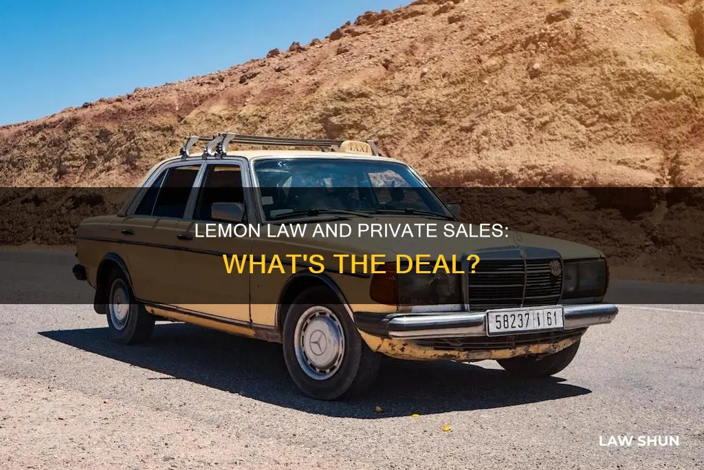 does mass lemon law apply private sale