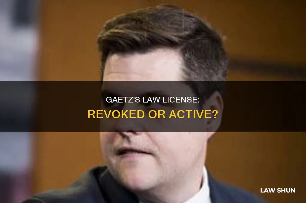does matt gaetz have a law license