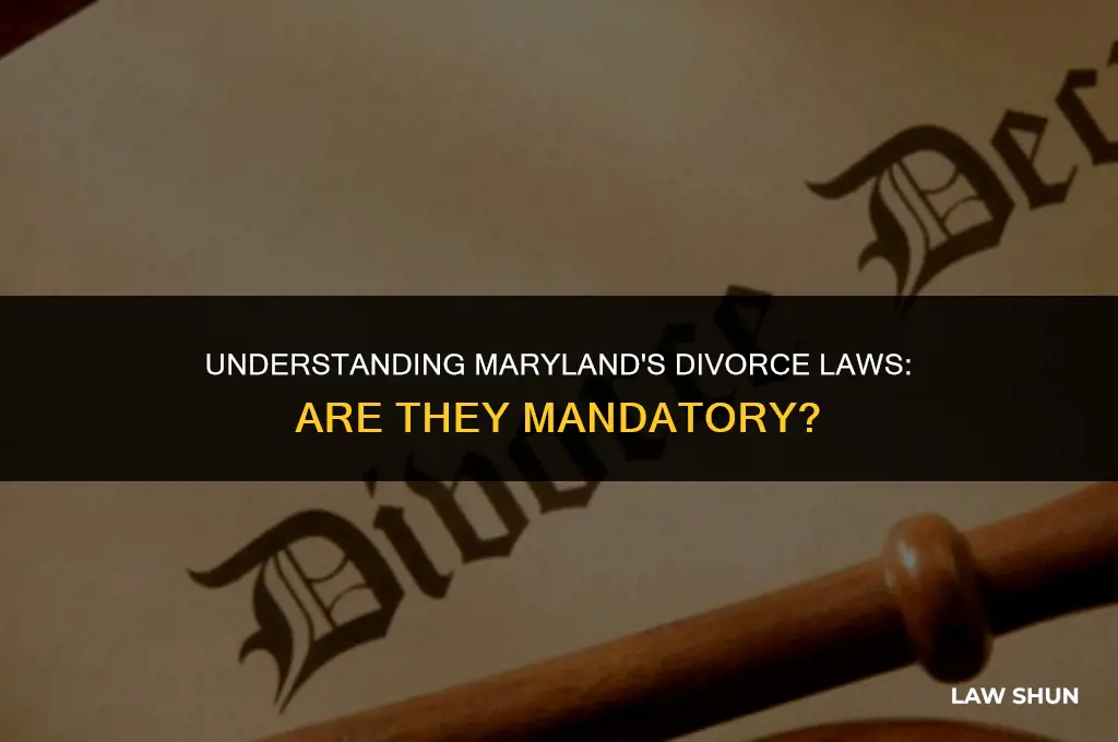does md have mandatory divorce laws