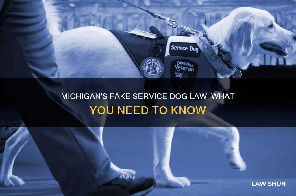 does michigan have a fake service dog law