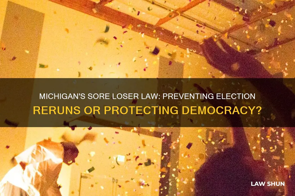 does michigan have a law preventing sore losers in elections