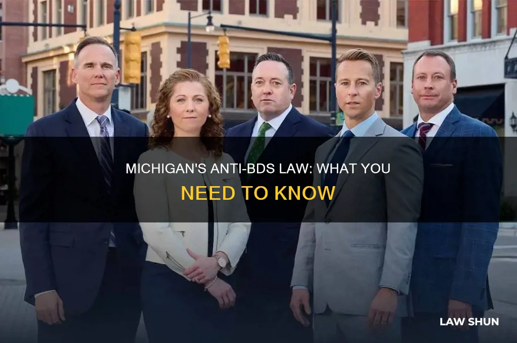 does michigan have an anti bds law