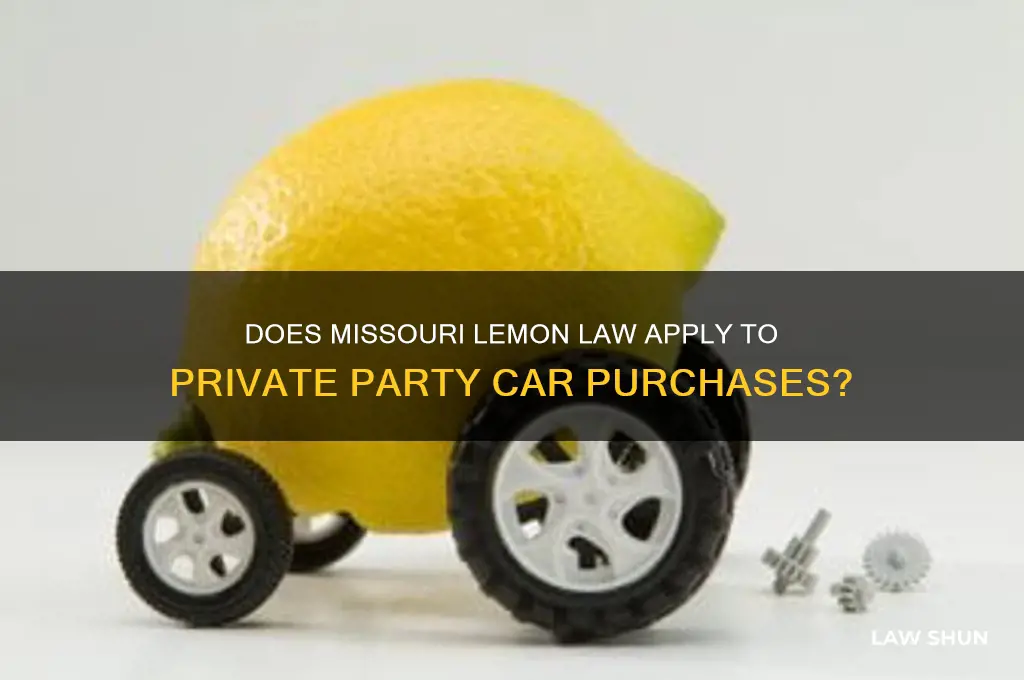 does mo lemon laws cover purchase from an individual