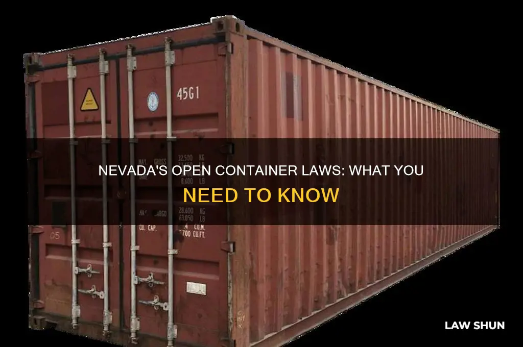 does nevada have open container laws