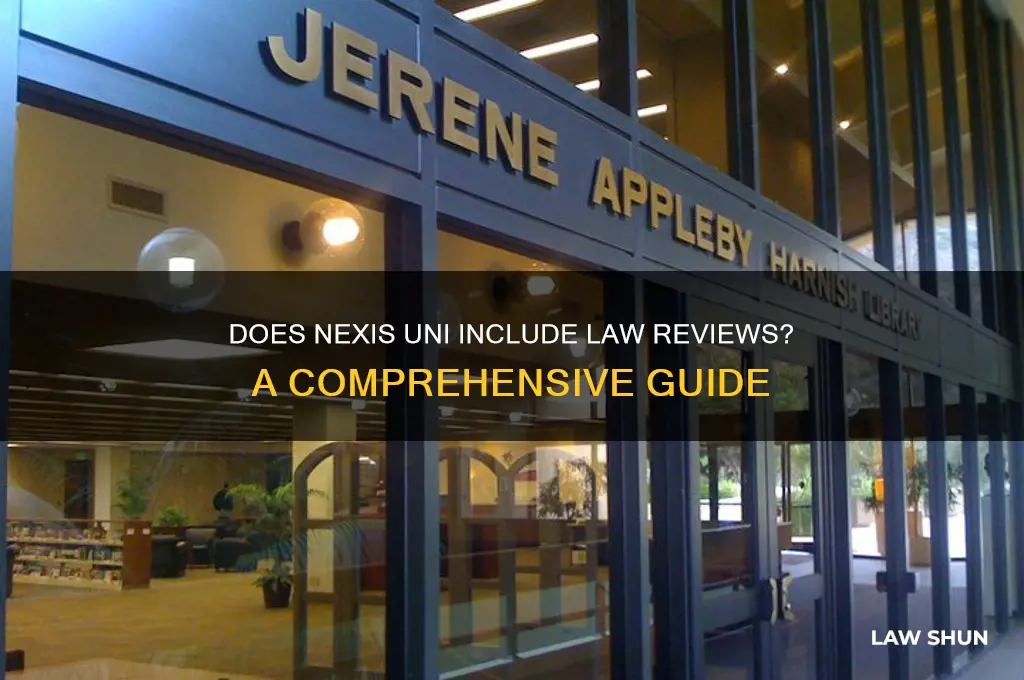 does nexis uni have law reviews