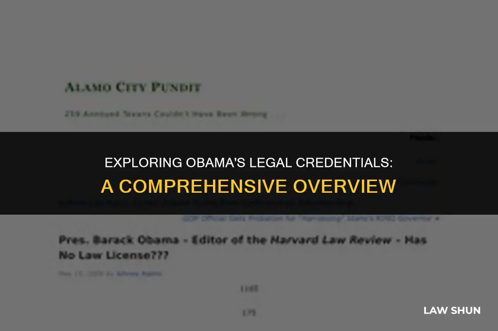 does obama have a law lic