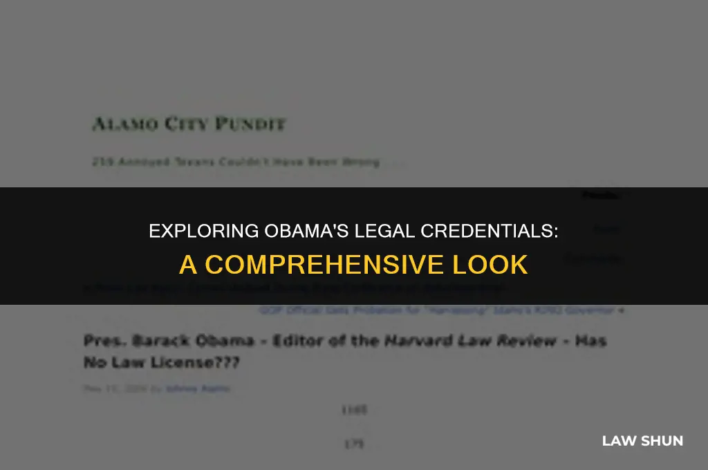 does obama have a law licence