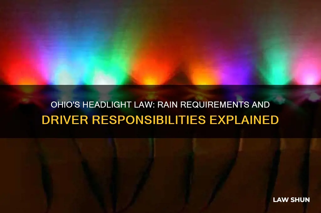 does ohio have a head light law when raining