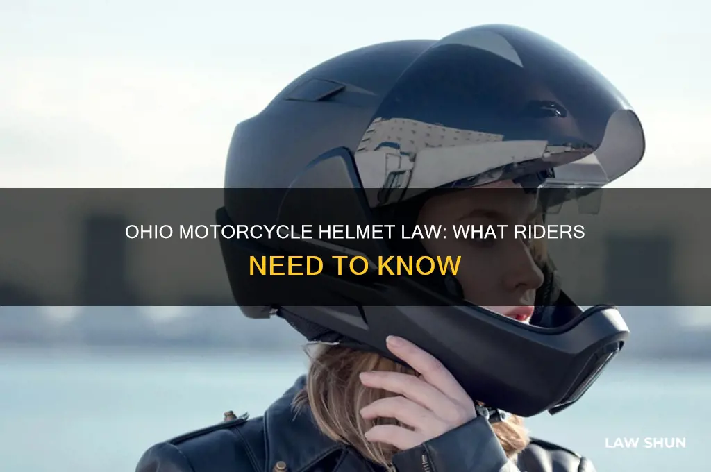 does ohio have a helmet law for motorcycles
