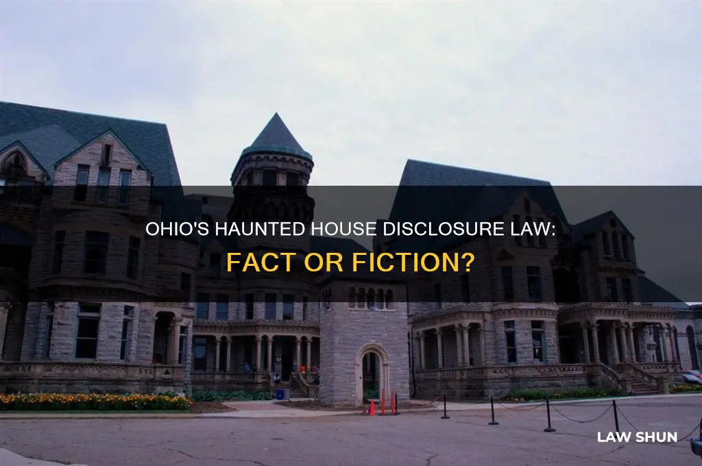 does ohio have a law about discl9sing a haunted house
