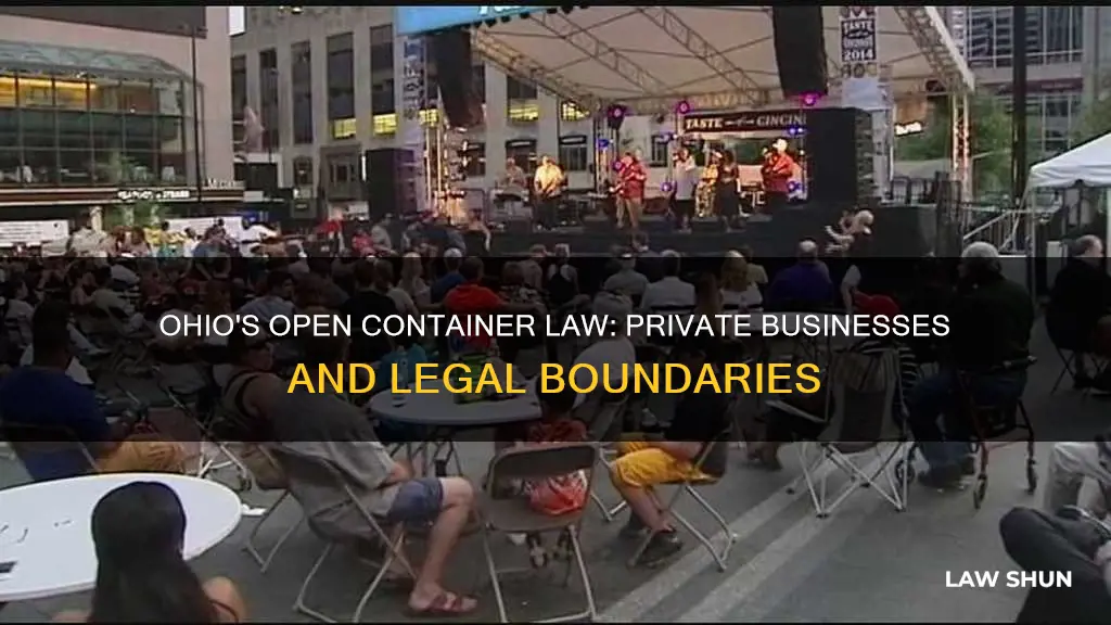 does ohio open container law apply to private businesses