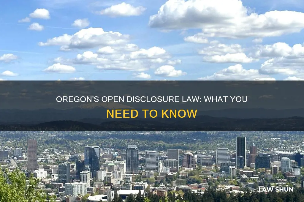 does oregon have open disclosure law