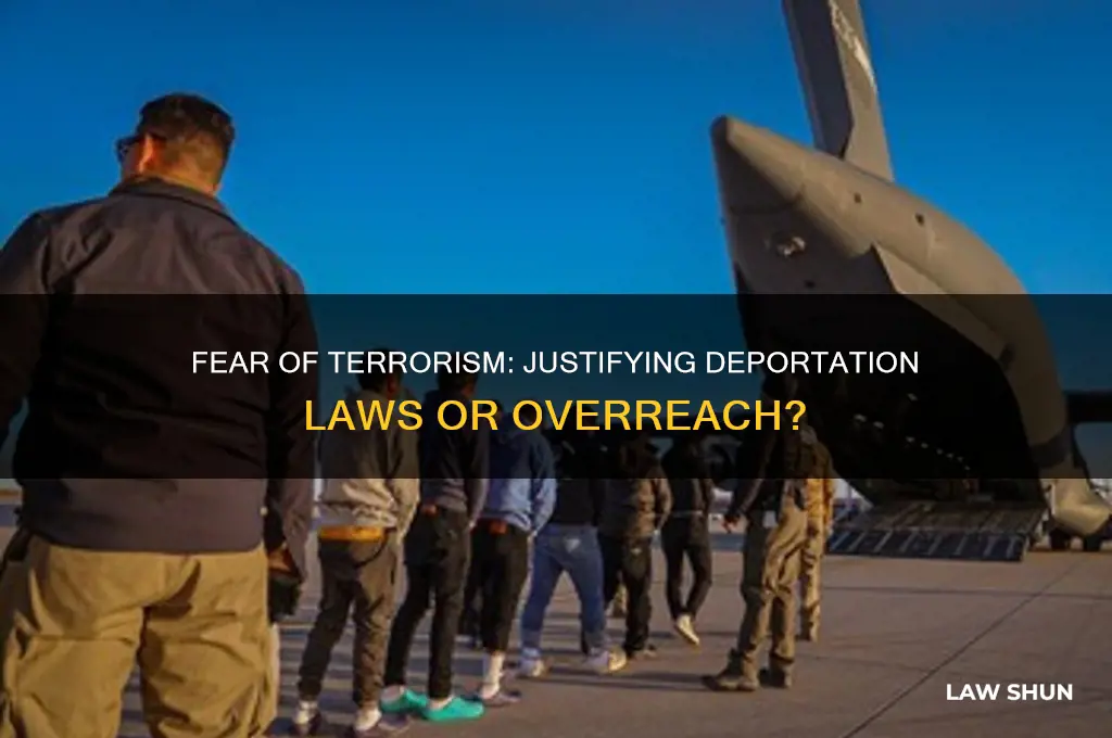 does our fear of terrorism justify the deportation law answers