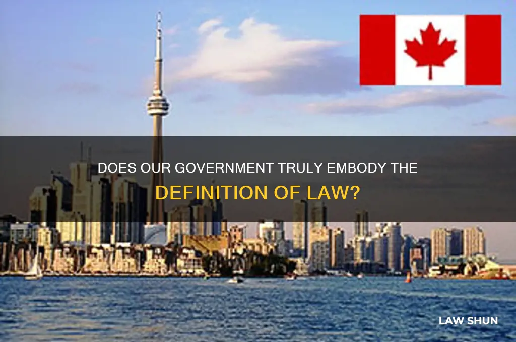 does our gov exemplify this definition of law