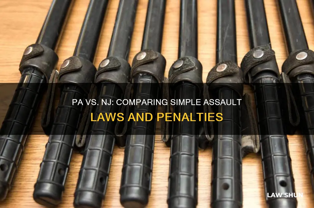 does pa have stricter laws on simple assault than nj