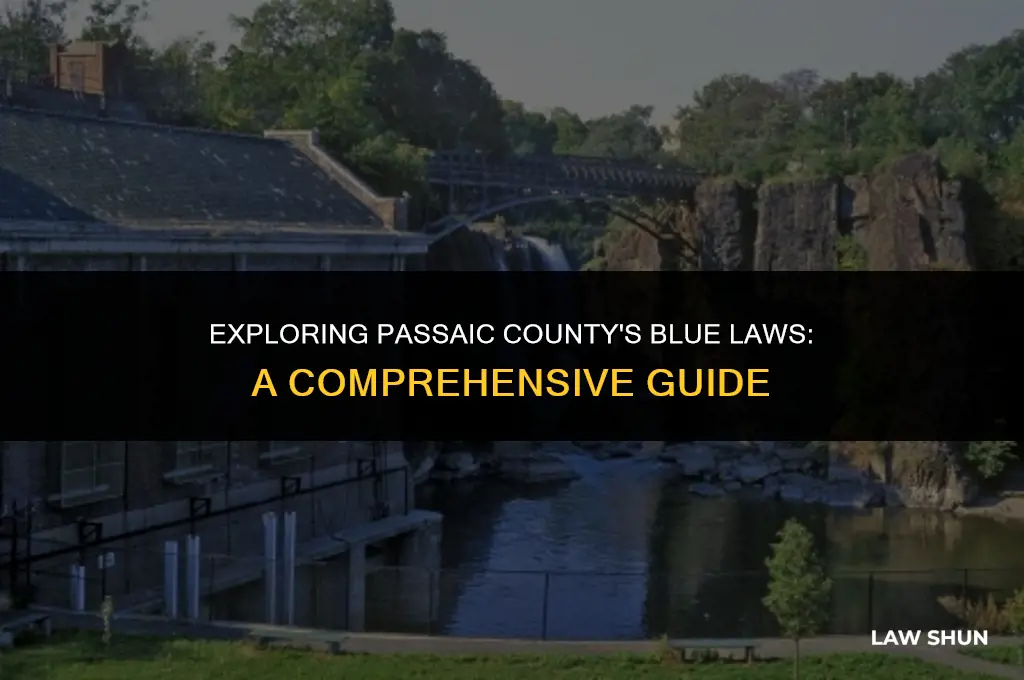 does passaic county have blue laws