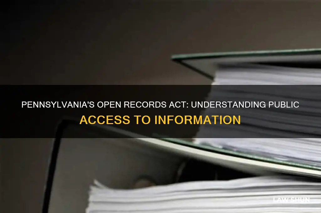 does pennsylvania have an open records act law