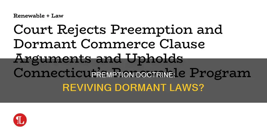 does premption doctrine apply to dormat law