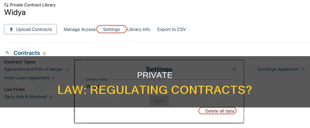 does private law regulate contracts