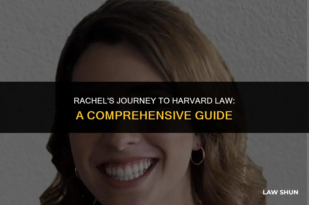 does rachel go to harvard law