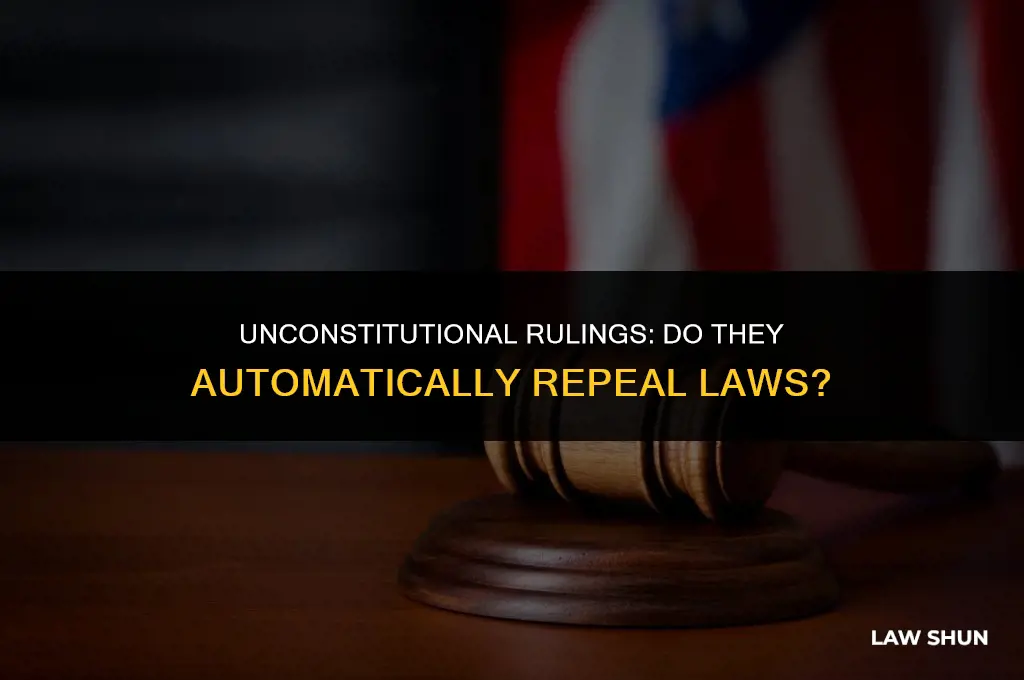 does ruling unconstitutional remove a law