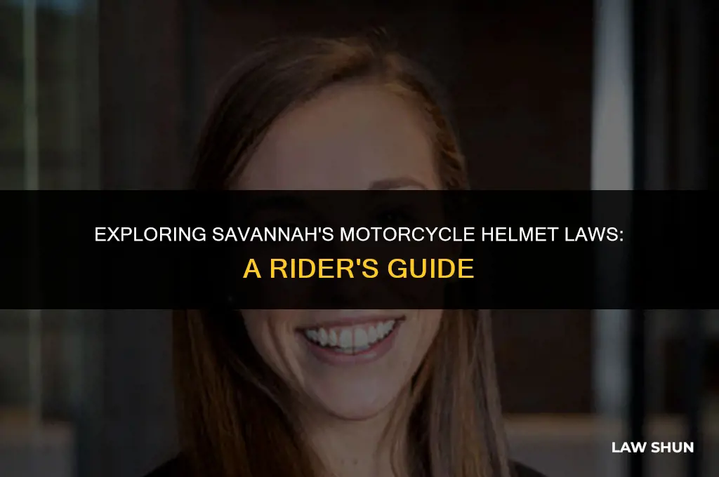 does savannah have a helmet law