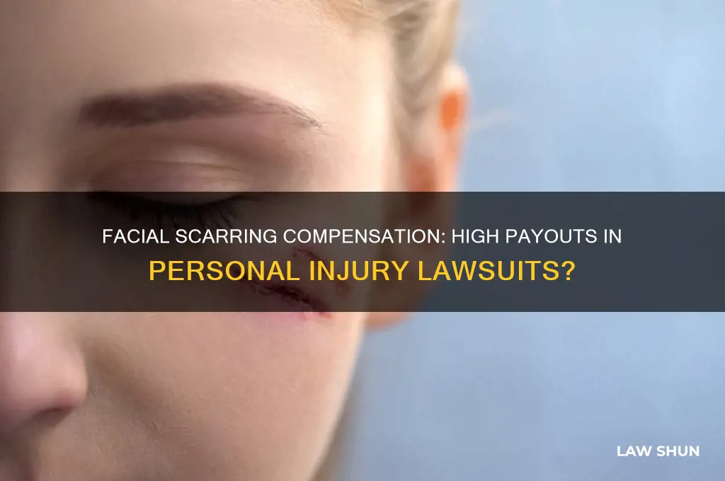 does scaring of face pay well in injury law suits