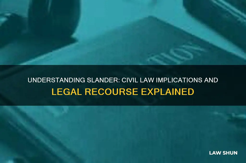 does slander fall under civil law