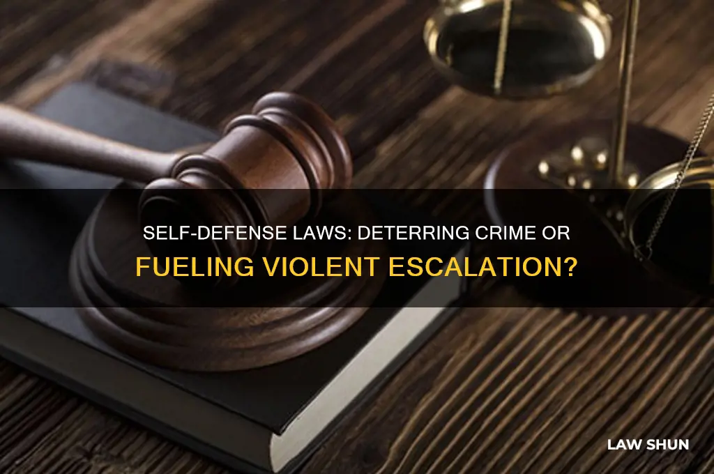 does strengthening self defense law deter crime or escalate violence