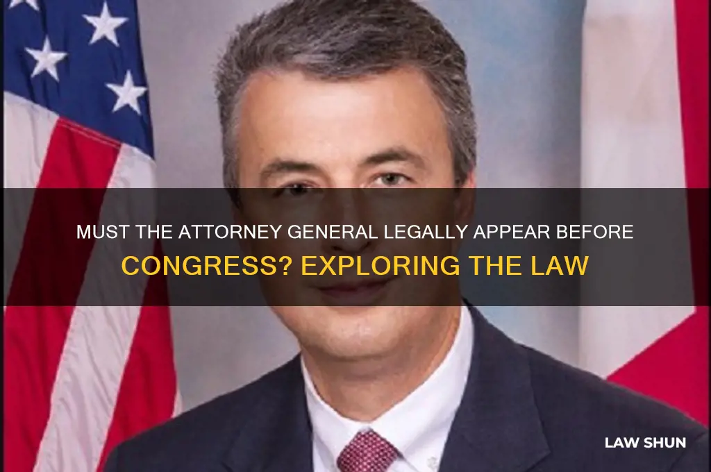 does the ag by law have to go to congress