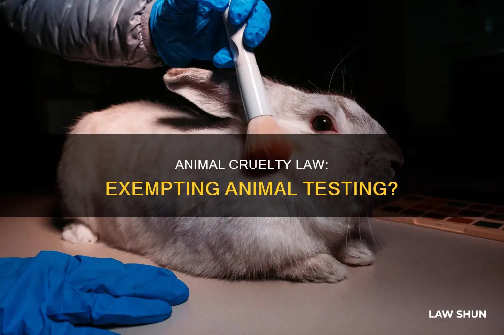 does the animal cruelty law apply to animal testing