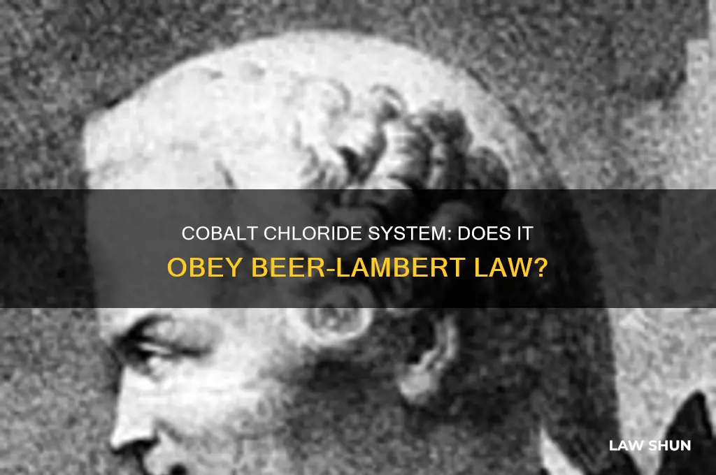 does the cobalt chloride system obey the beer lambert law