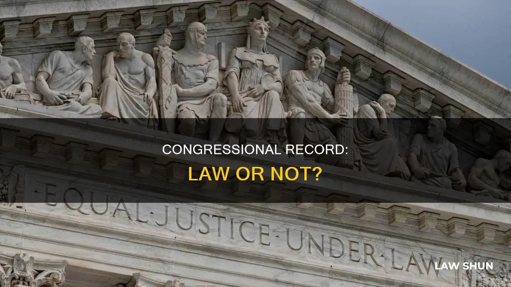 does the congressional record become law