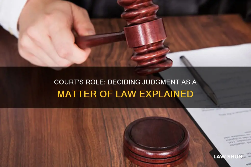 does the court decide judgment as a matter of law
