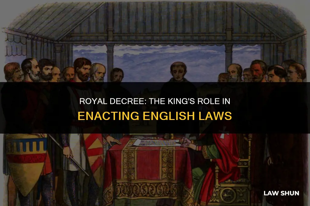does the english king enact laws