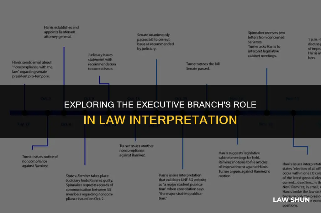 does the executive branch interpret laws