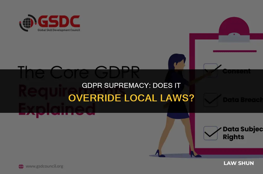 does the gdpr supersede local law
