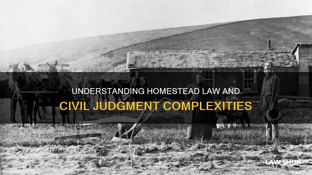 does the homestead law apply in a civil judgement