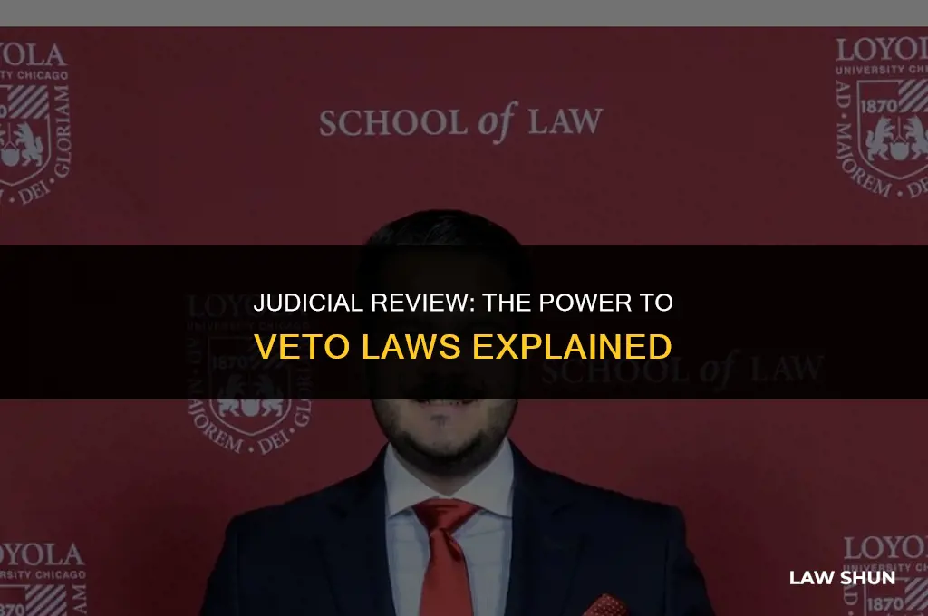 does the judicial branch veto laws