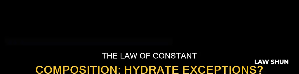 does the law of constant composition applies to hydrates