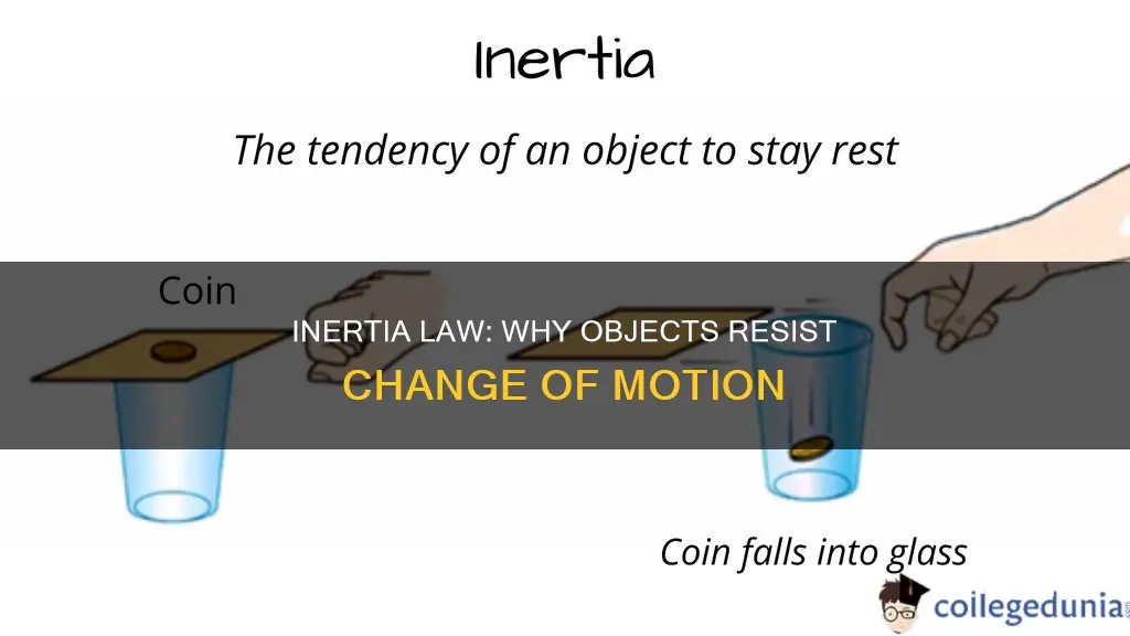 does the law of inertia apply to objects at rest