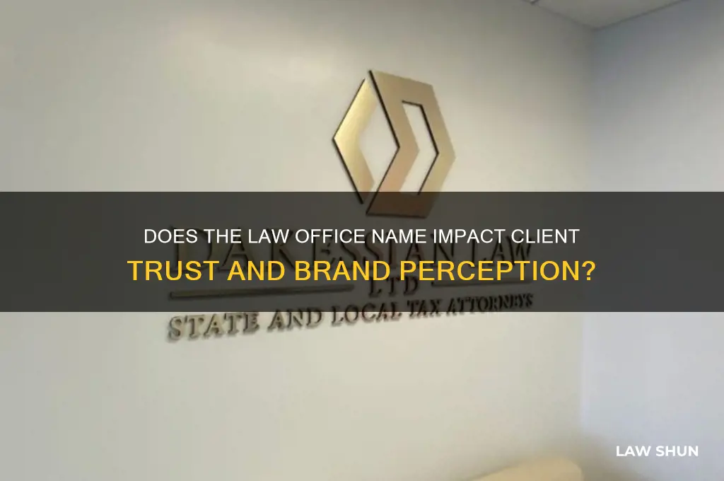 does the law office name